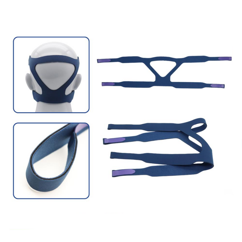 4pcs Blue CPAP Mask Headbands Universal Sleep Apnea Machine Mask Headbands