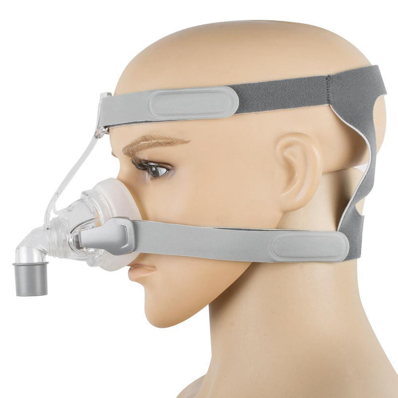 Nasal Mask With Adjustable Headgear Strap Clip For Sleep Apnea Anti Snoring