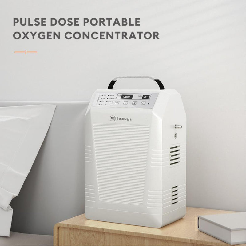 1L-5L/min Portable Oxygen Concentrator with Rechargeable Battery 100V-240V Pulse Oxygen Generator