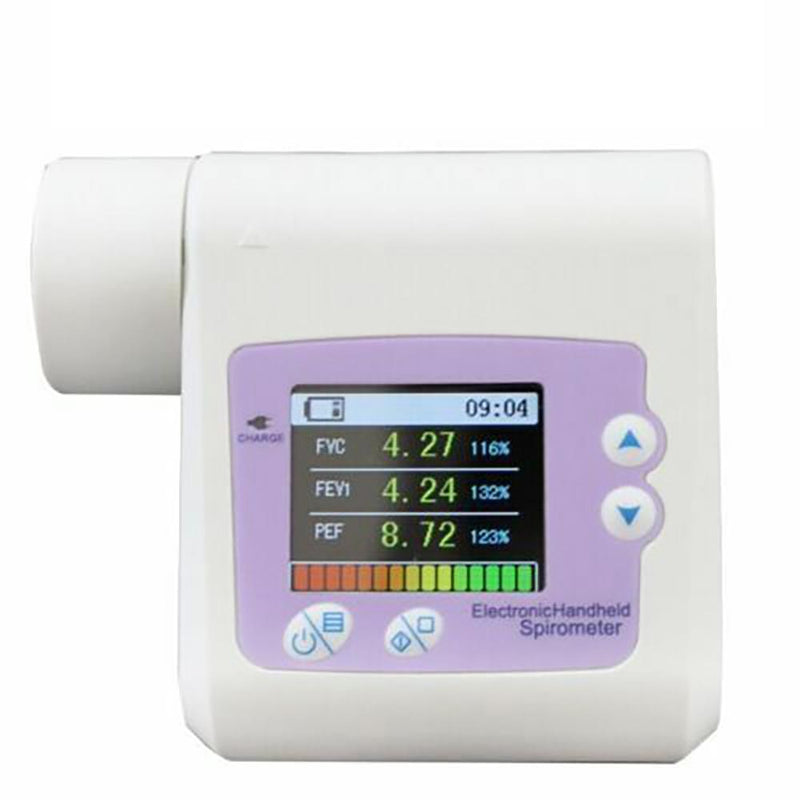 Bluetooth digital spirometer with mouthpiece and software