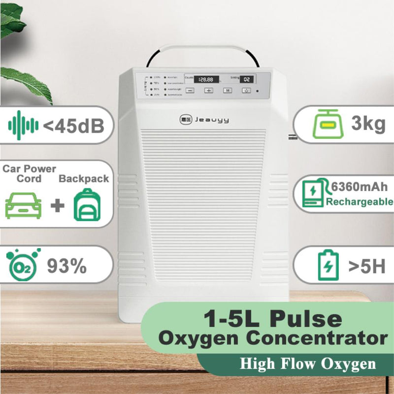 5L Oxygen Concentrator Portable Oxygen Generator Medical Household High Purity 100V-240V