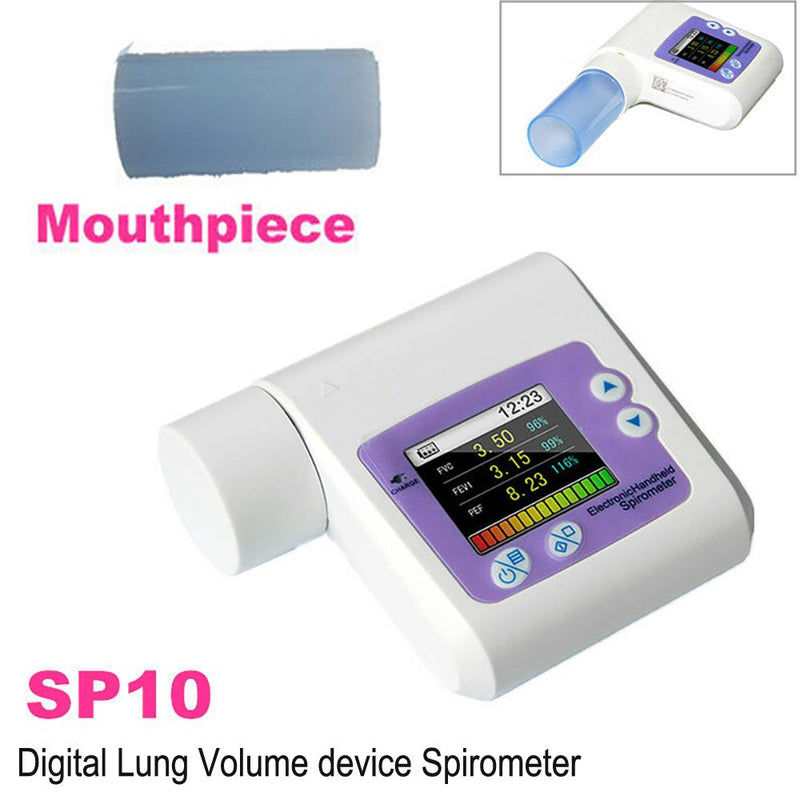 Handheld spirometer lung volume device