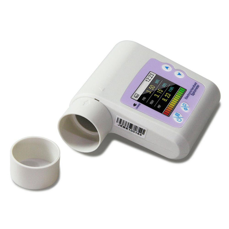 Handheld spirometer lung volume device